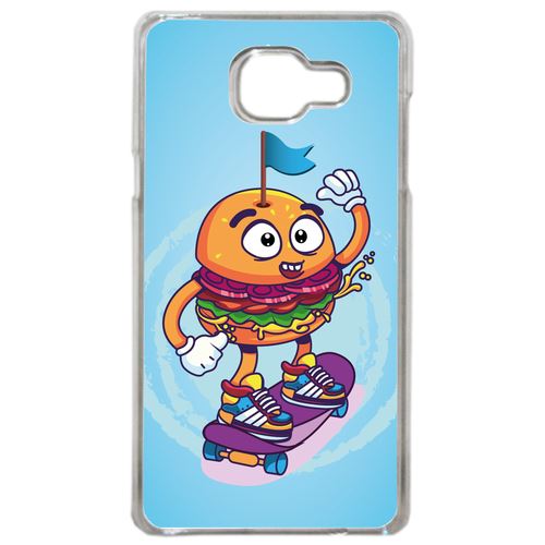 Coque Burger Fond Bleu Compatible Samsung Galaxy A5 2016 Transparent