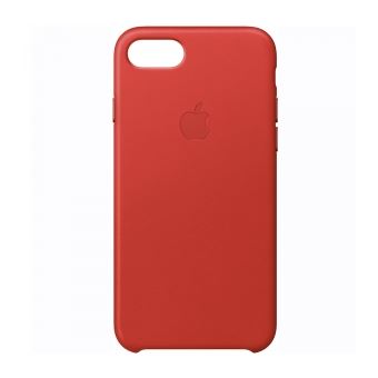 coque en cuir apple rouge pour iphone 8