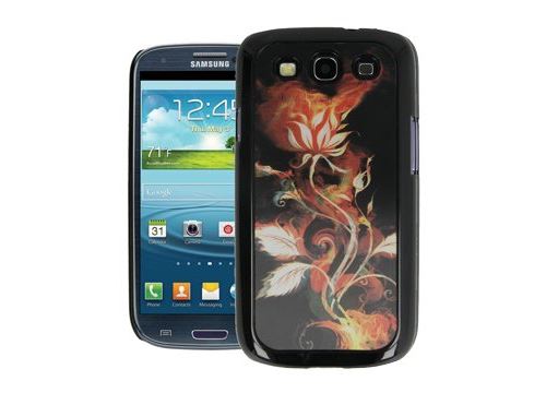 Coque rigide série Hologramme 3D pour Galaxy S3 Samsung motif Fleur et Flamme