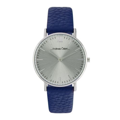 Montre Femme Andreas Osten à Quartz Cadran Argenté 36mm Et Bracelet Argenté En PU AOS18020