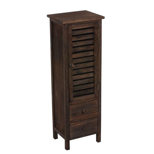 Commode / armoire, 2 tiroirs, 30x25x90cm, shabby, vintage, marron