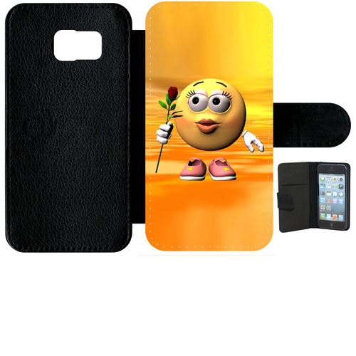 Etui À Rabat Samsung Galaxy S6 Smiley Rose