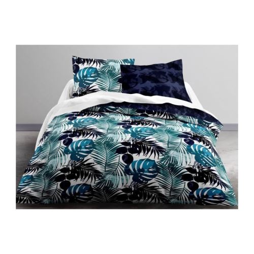 today parure de couette microfibre 100% polyester crazy hiba 220x240 cm - 1 housse de couette et 2 taies d'oreiller