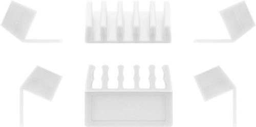 Goobay Blanc Lot De 2 Supports De Câble Pour Bureau 5 Compartiments - Image 1