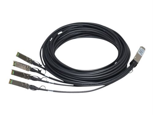 Hewlett-Packard Hpe X240 Direct Attach Copper Splitter Cable - Câble Réseau - Sfp+ pour Qsfp+ - 3 M - pour Hpe 5900Af-48; Edgeline E920; Flexfabric 1.92, 11908, 12900, 12902; Proliant E910T 2U