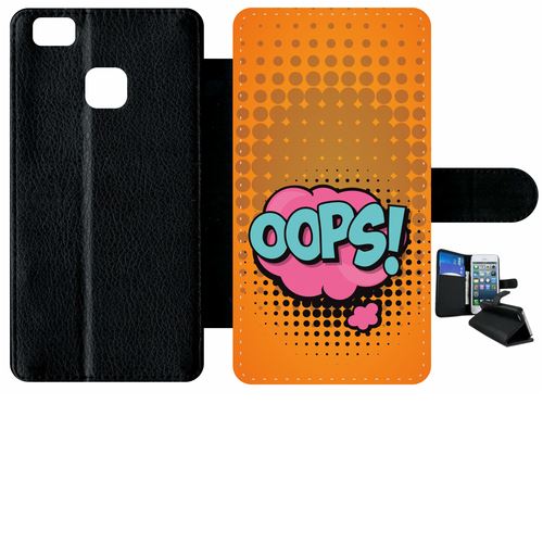 Etui À Rabat Huawei P9 Lite Oops Fond Orange