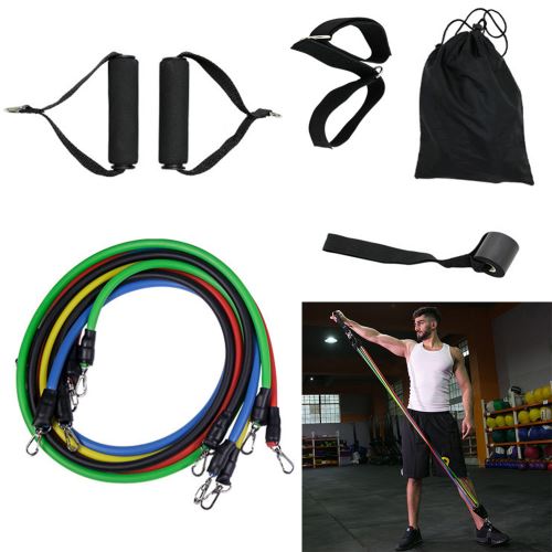11PCS Bandes de résistance à l'exercice Set Bandes de formation portables