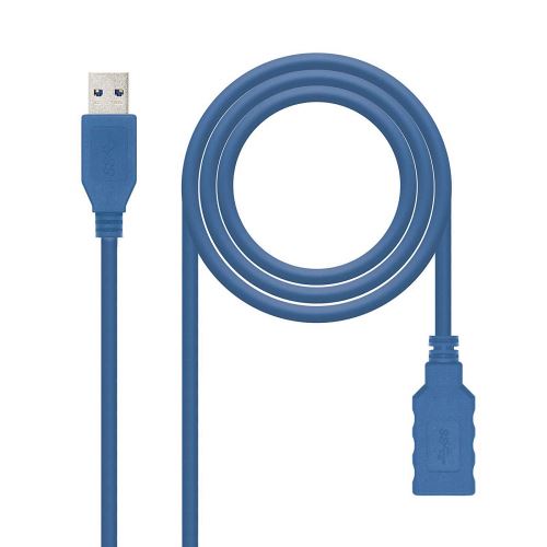 Nano Cable 10.01.0902-BL - Câble d'extension USB 3.0, mâle-Femelle, Bleu, 2mts