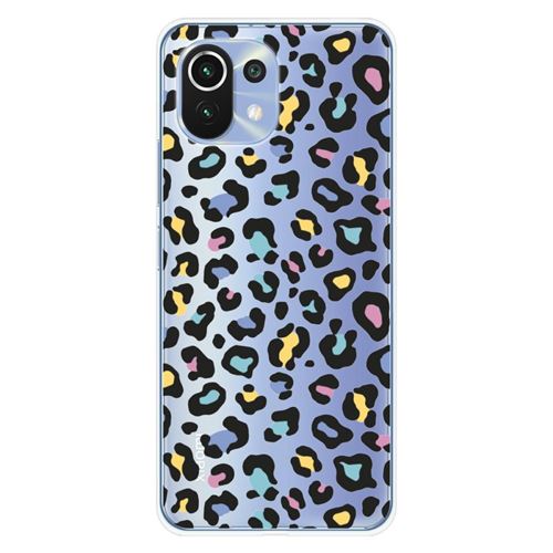 Coque en silicone imprimée compatible Xiaomi Mi 11 Léopard coloré