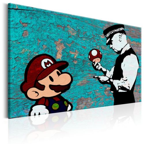 Tableau - Banksy on Wood .Taille : 120x80