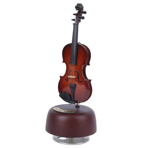 Boîte à musique en bois - Violon rotative modèle