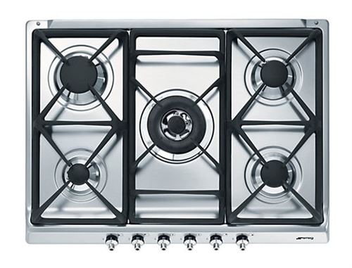 Smeg Classica Se70Sgh - Table De Cuisson Au Gaz - 5 Plaques De Cuisson - Niche - Largeur : 55.5 Cm - Profondeur : 47.8 Cm