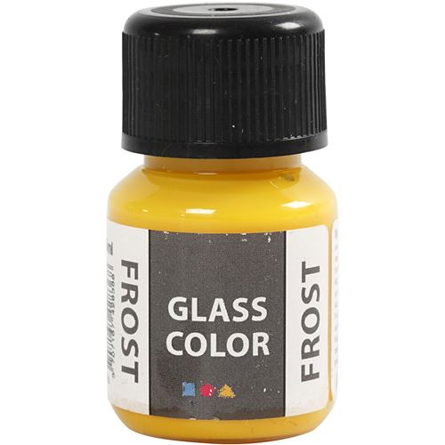 Creotime peinture pour verre et porcelaine Glass Color 30 ml jaune givré