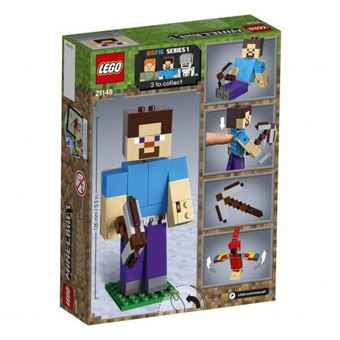 21148 Steve Minecraft BigFig avec perroquet, LEGO(r) Minecraft(tm)