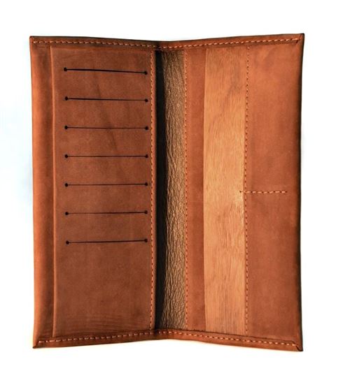 Walt portefeuille Continental22 x 10,5 cm cuir/bois brun