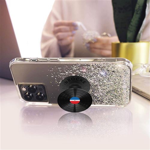 PopSockets PopGrip Gen 2 Luxe Backspin Aluminium 45 RPM - Support Téléphone Rotatif