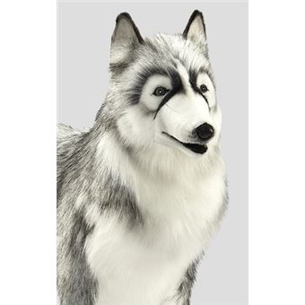 Hansa Peluche Geante Husky 70cmH 90cmL Animal en peluche Achat prix fnac