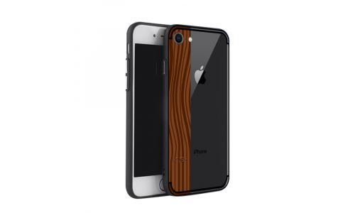 Coque contour souple iphone 7/8 impression bois