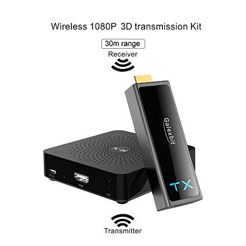 Galexbit W2h Mini2 HDMI sans Fil Système W2h Mini2 Extender jusqu'à 100 Pieds/30 m pour H183 X Full 3D HD Ready DLP 3200 ANSI Lumens