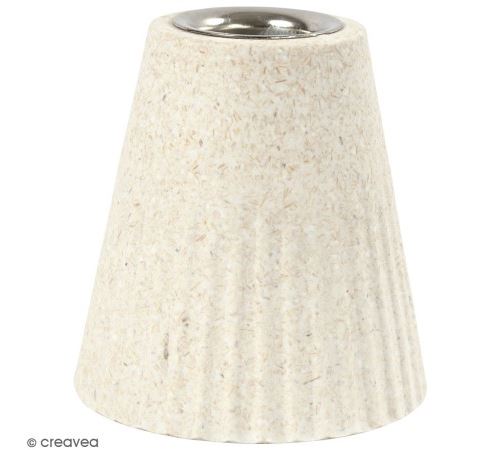 Bougeoir en bambou à décorer - 7 cm