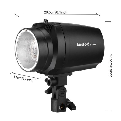 NiceFoto GY-180 Lumière de flash de photo stroboscope de studio de 