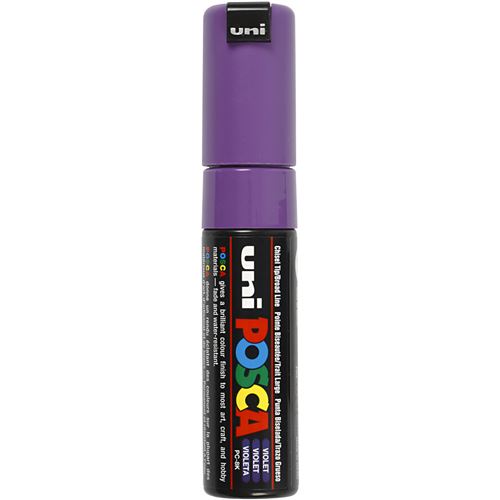 UNI-BALL Marqueur Pte large biseaut&eacute;e POSCA PC8K 8mm Violet
