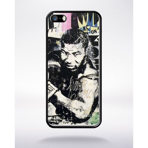 Coque Art Boxe Compatible Apple Iphone 5 Bord Noir Silicone