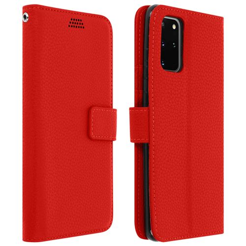 Etui pour Samsung Galaxy S20 Plus avec Porte carte Support Vidéo - rouge