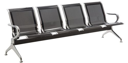 Banc de salle et zone d'attente Airport , Noir /4-Sitzer