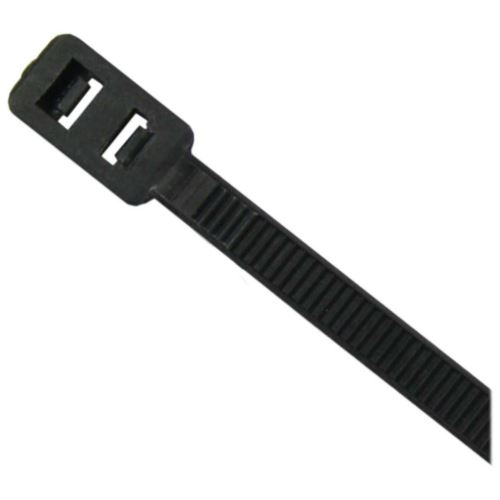 Inline Noir Attaches De Câble À Double Tête Montables Inline®, 300 Mm X 4,8 Mm, 100 Pièces - Image 1