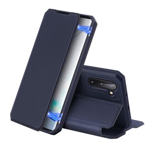 Coque en TPU flip magnétique avec porte-carte bleu pour votre Samsung Galaxy Note 10 5G/Note 10