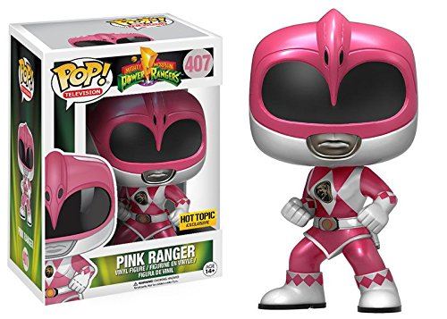 Funko Pop Mighty Morphin Power Rangers, Pink Ranger Metallic Exclusive Vinyl Figure