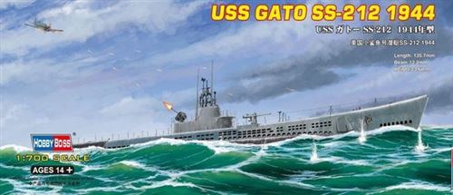 Uss Gato Ss-212 1944 - 1:700e - Hobby Boss