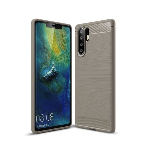 Coque en TPU fibre de carbone gris pour votre Huawei P30 Pro