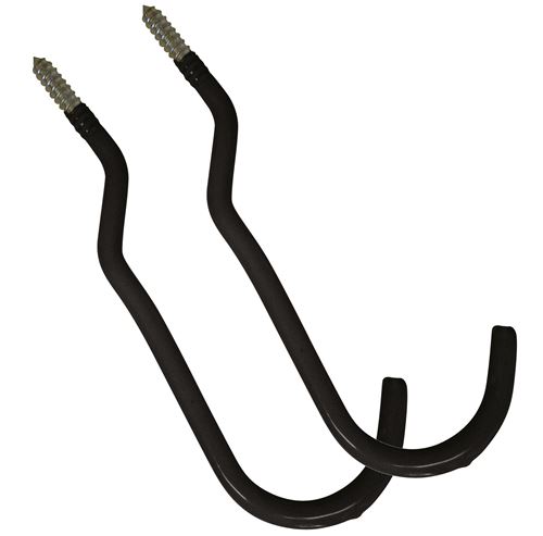 Dresco crochets à vélo 15 cm acier noir 2 pièces