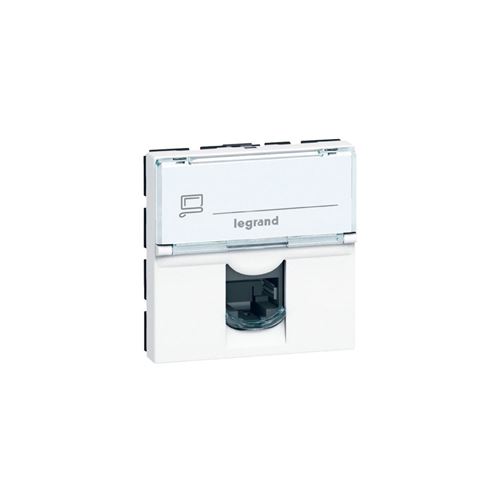 Legrand Blanc Prise Rj 45 Informatique-Téléphone 2 Modules Mosaic Avec Enjoliveur