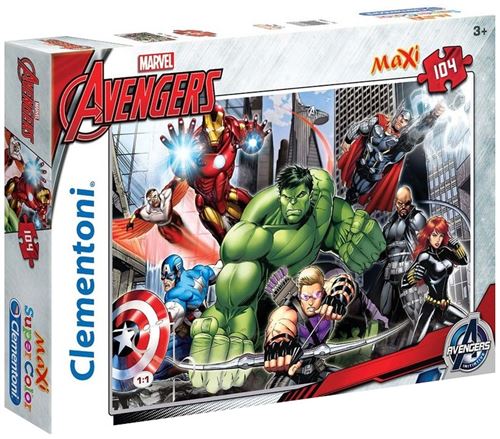 Clementoni Multicolore Supercolor Maxi Puzzle Puzzle Avengers 104 Pièces