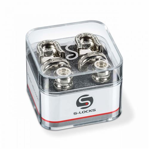 Schaller Security Lock nickel S445 - 2 attaches Sangle guitare