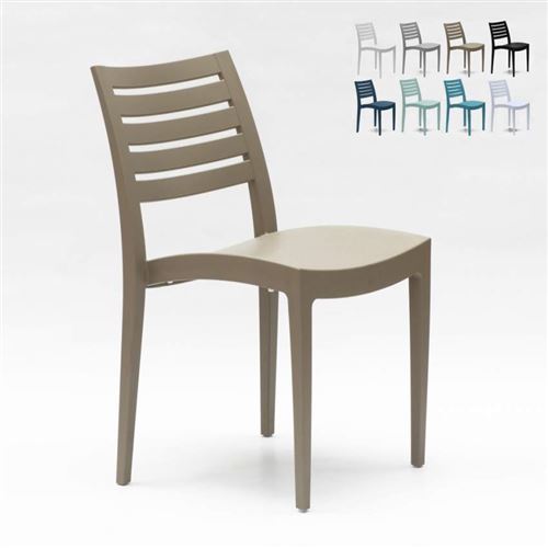 24 Chaises Firenze Grand Soleil polypropylène restaurant promo offre stock, Couleur: Beige
