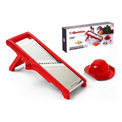 Mandoline-Râpe 3 en 1 Quttin Rouge (40 X 17 x 3 cm)