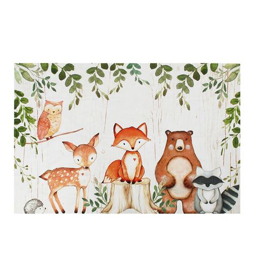 Bebe Photographie Toile De Fond Animaux Des Bois Fond De Fete D Anniversaire Prop 2x150 Cm Accessoires Pour Camera Sport Achat Prix Fnac