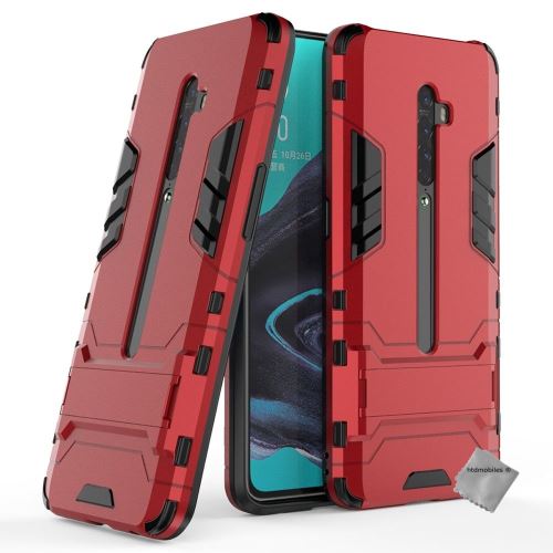 Housse etui coque rigide anti choc pour Oppo Reno 2 avec film ecran - ROUGE