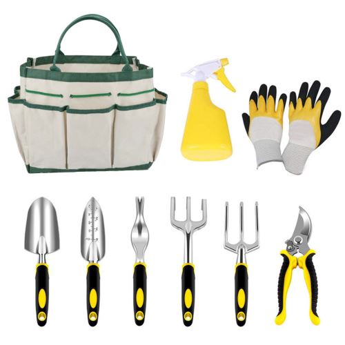 Set Jardinage 16 Pièces - Sécateur, Outils à Main, Gants Et Sac - Cadeau Parfait Jardinier Débutant Ou Confirmé