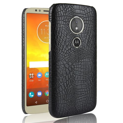 Etui en PU recouvert de crocodile noir pour votre Motorola Moto E5/G6 Play