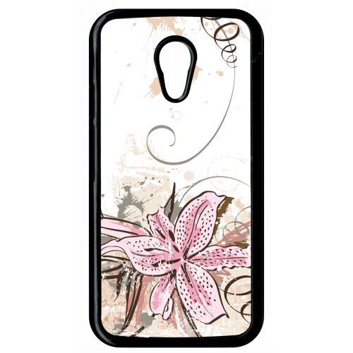 Coque lily with grunge floral compatible motorola moto g2 transparent