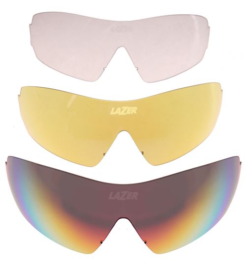 Lazer jeu de lunettes de vélo (M1nez en métal) rouge en 3 parties