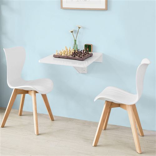SoBuy® FWT04-W Table murale rabattables, Table de cuisine pliante, Table à rabat pour enfant pliable
