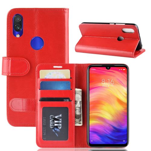 Etui en PU avec support rouge pour votre Xiaomi Redmi Note 7