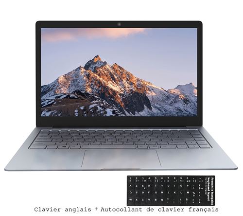 PC Portable Jumper EZbook S5 14 - 256GO SSD - 8GO RAM - Intel N3350 - Win 10 Gris métal Clavier anglais + Autocollant de clavier français