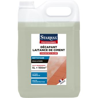 Décapant concentré laitance de ciment STARWAX sol carrelé - bidon 5L - 5035  - Produits d'entretien et de restauration - Achat & prix
